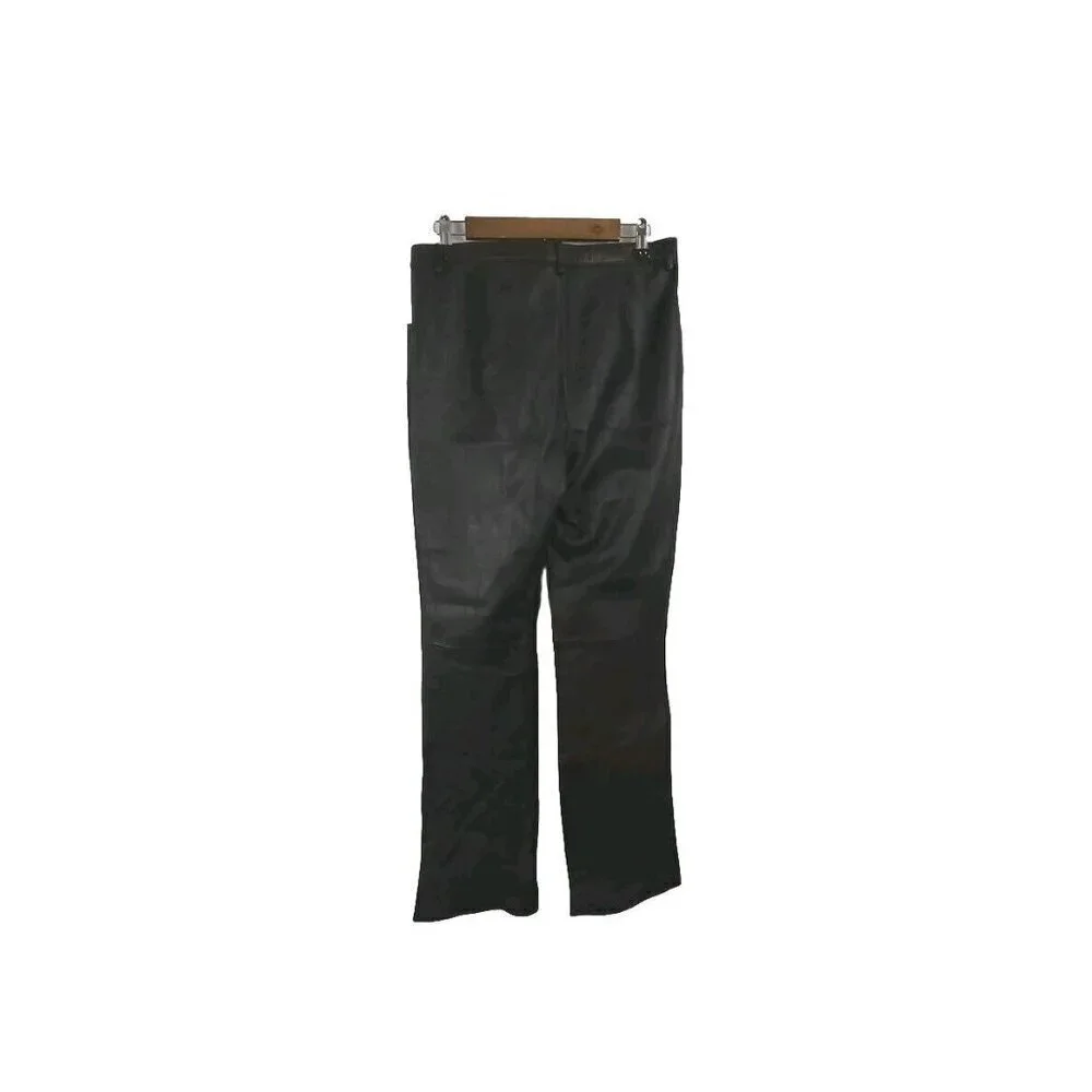Garson Pants Women's Leather Size 10 Black Riding Motorcycle Biker - Picture 2 of 16